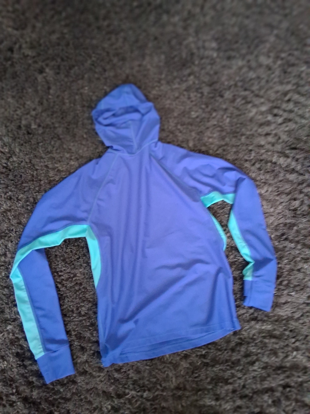 Ring Blue and Teal Hooded Performance Jacket